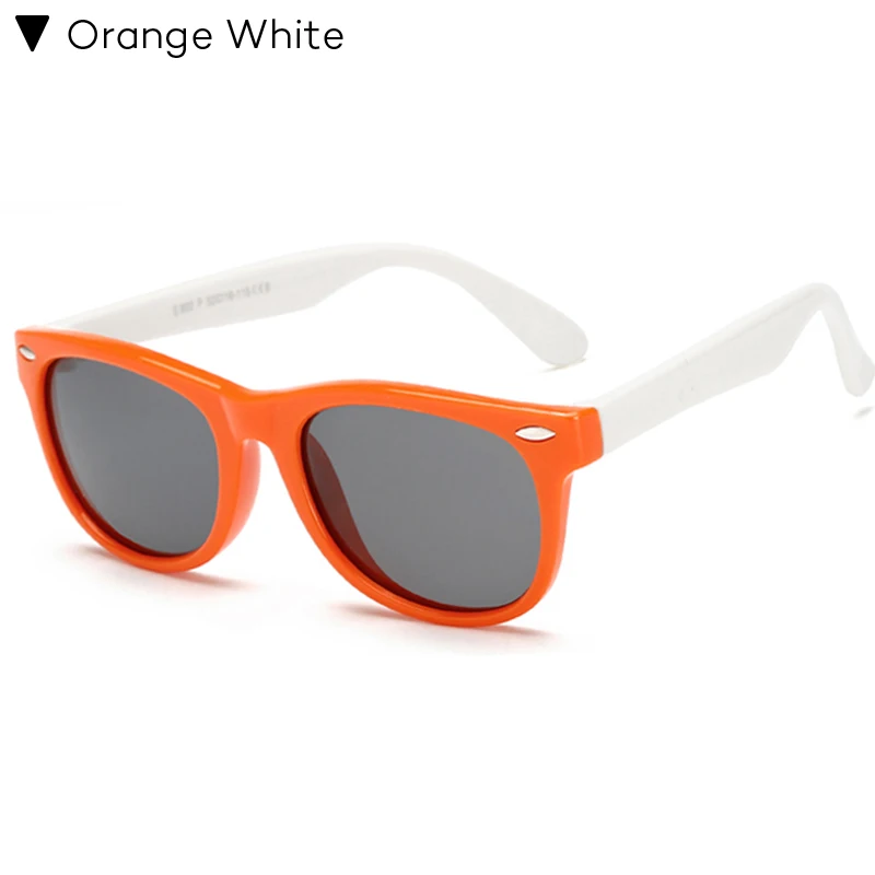 C8 Orange White LongKeeper поляризационные солнцезащитные очки для детей для маленьких мальчиков и девочек, очки с гибкой оправой оправа прямоугольной формы для UV400 солнцезащитные очки Gafas De Sol Infantil - Цвет линз: C8 Orange White