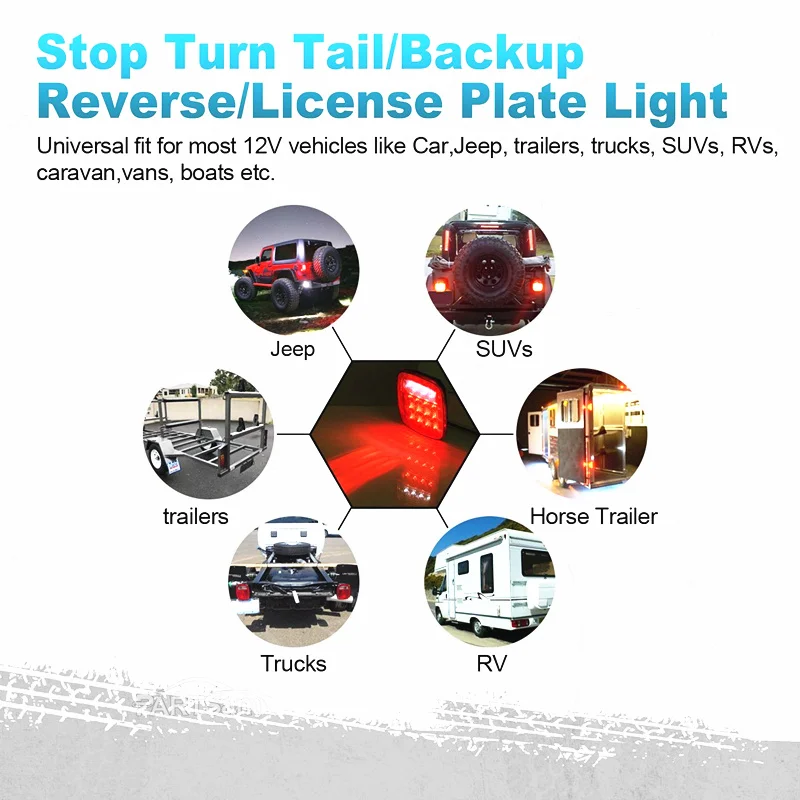 Светодиодный задний светильник задние фонари обратного хода тормозной для Jeep