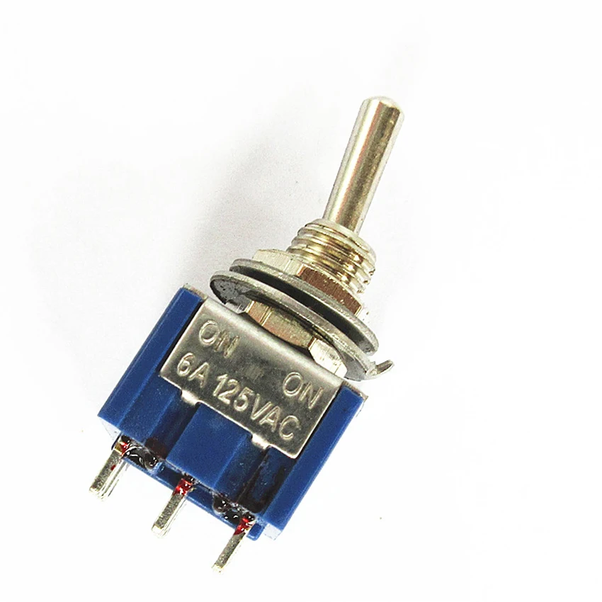 2 шт. AC ON SPDT 6 шаг Позиции рычажный переключатель 6A 125 v /3A 250V MTS 202|Выключатели| |