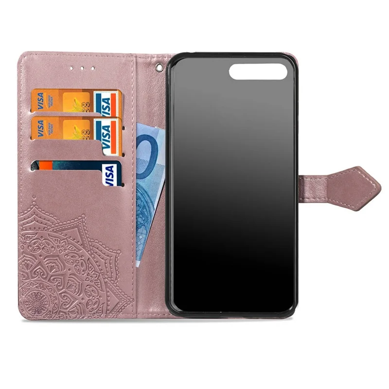 Чехол для Huawei Y6 2018 Y62018 чехол с откидной крышкой рельефный кошелек защитный