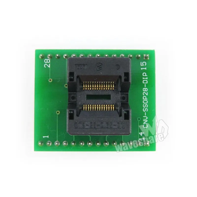 Адаптер для программирования Waveshare SSOP28 TO DIP28 (A) TSSOP28 Enplas IC Test Socket 0 65 мм Pitch|waveshare| |