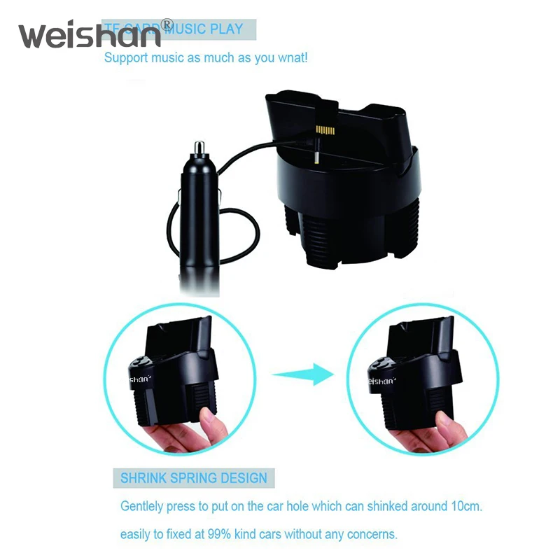 Weishan Bluetooth автомобильный комплект MP3 плеер громкой связи беспроводной fm