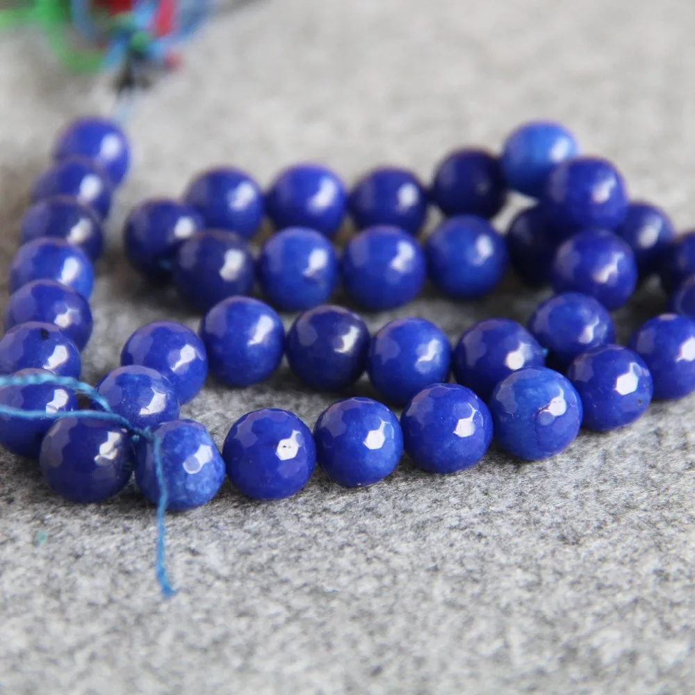 Лидер продаж новинка для ожерелья 10 мм натуральный темно-синий цвет граненый