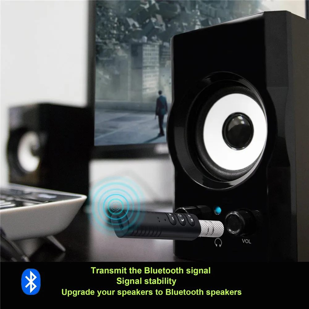 Ihens5 клип on беспроводной Bluetooth приемник 3 5 мм разъем аудио музыкальный адаптер с