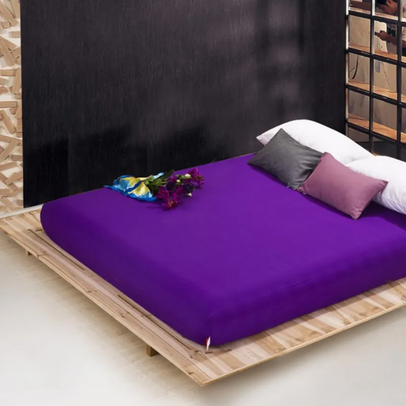 

solid color sheets fitted bed sheet elastic mattress cover bed linen bedspread polyester cotton single twin full queen15