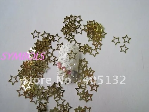 Прибл. 1000 шт/пакет металлические золотые Звездные ломтики не клейкие твердые