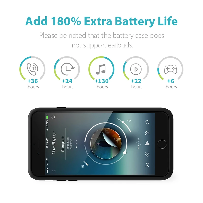 Чехол для аккумулятора Romoss 8000 мАч iPhone 6/7 Plus внешний аккумулятор чехол зарядки