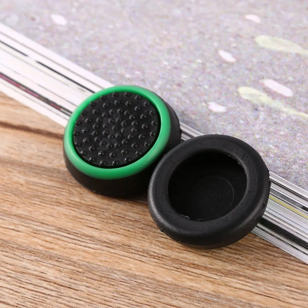 Black and green 4 шт. противоскользящие колпачки для кнопок джойстика для PS4 PS3 для Xbox 360 одна кнопка управления геймпадом защитные колпачки для управления - Цвет: Black and green