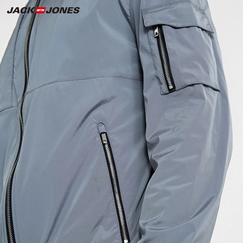 JackJones Мужская куртка прямой крой светильник бейсбол воротник Бомбер стиль одежда