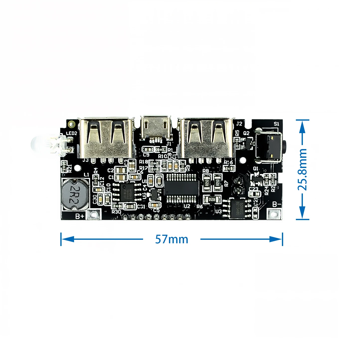 Два порта USB 5V 1A 2.1A мобильный Мощность банка 18650 Батарея Зарядное устройство PCB