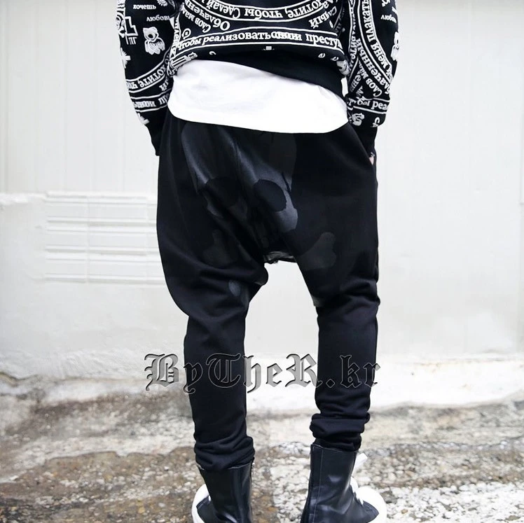 Мужские брюки в стиле хип хоп 2018 с черепами слаксы одежда певицы|hop pants|mens hip hop pantship