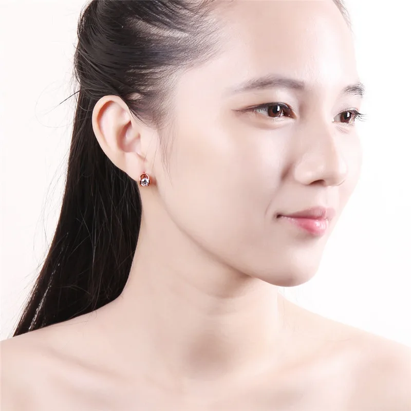 Корейская мода милый Серьги женщина Роза цвета: золотистый серебристый