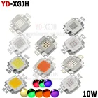Светодиодный чип, 10 шт., 10 Вт, холодный белый теплый полный спектр белого ярко-синий, темно-красный, 660нм, сделай сам, для светодиодного прожектора fo, прожектор, высокая мощность