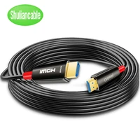 shuliancable hdmi cable 2 0 optical fiber hdmi 4k 60hz 5m 10m 15m 20m 30m 50m cable hdmi support 4k 3d for hdr tv lcd laptop ps4