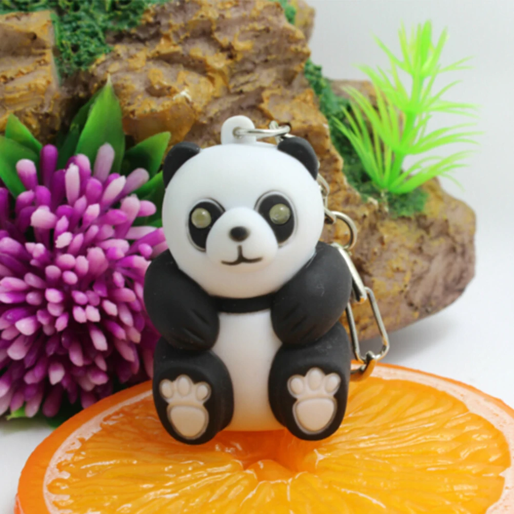 1 шт. милая панда брелок игрушки светящиеся кулоны куклы со светодиодсветильник