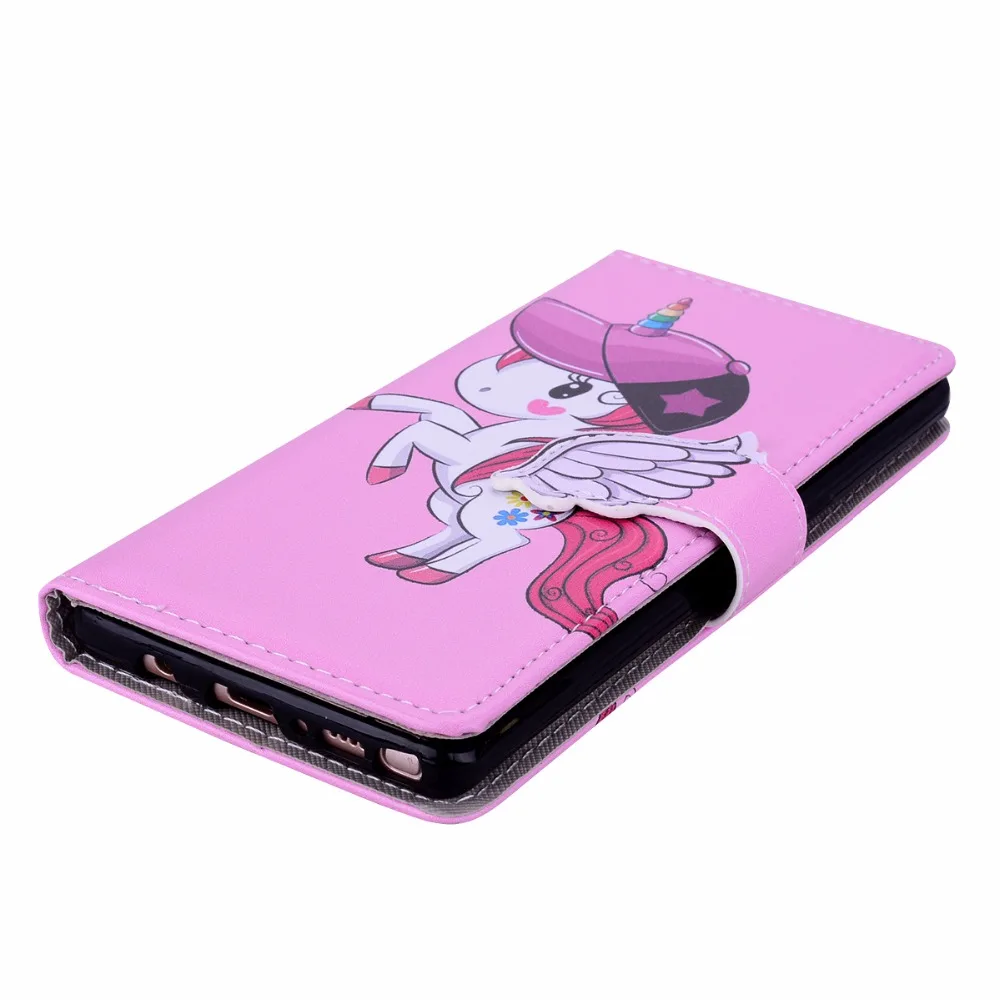 Angels clasp unicorns Wallet phone Case For Samsung Galaxy Note 8 PU Leather Cover with mirror Card slot | Мобильные телефоны и