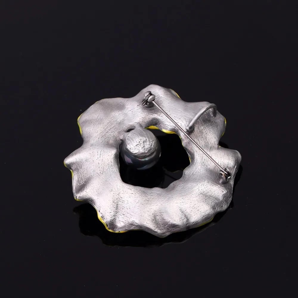 Броши с искусственным жемчугом Цветочная Брошь булавки геометрические