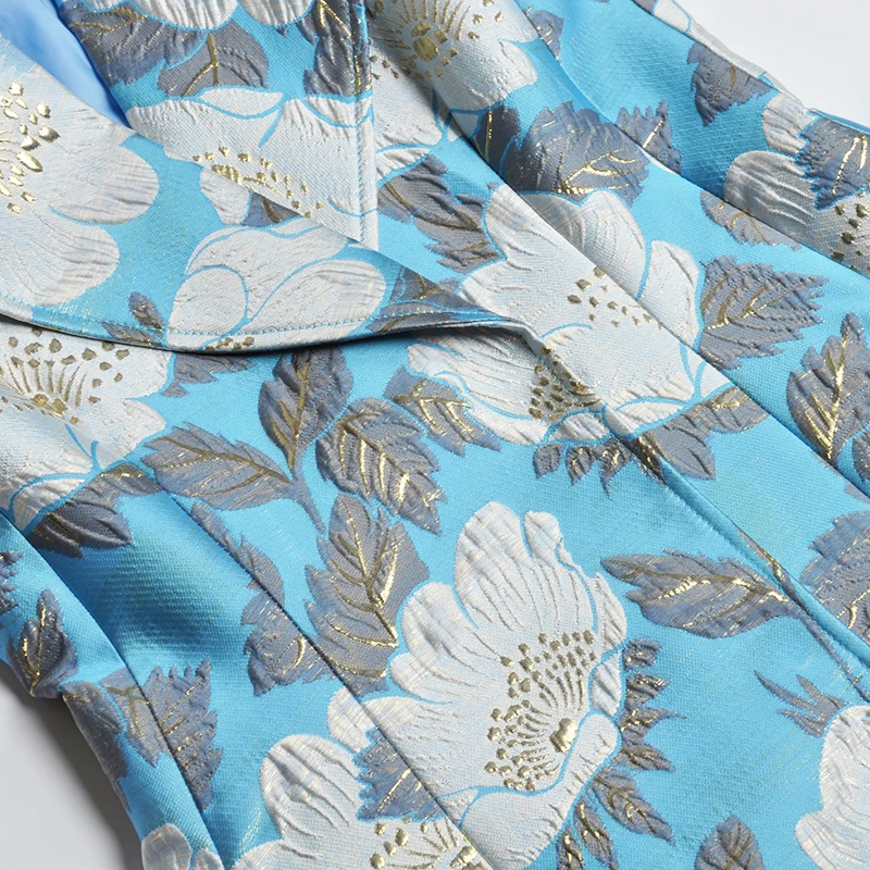 Новое поступление жаккардовое женское пальто с принтом модное плиссированное