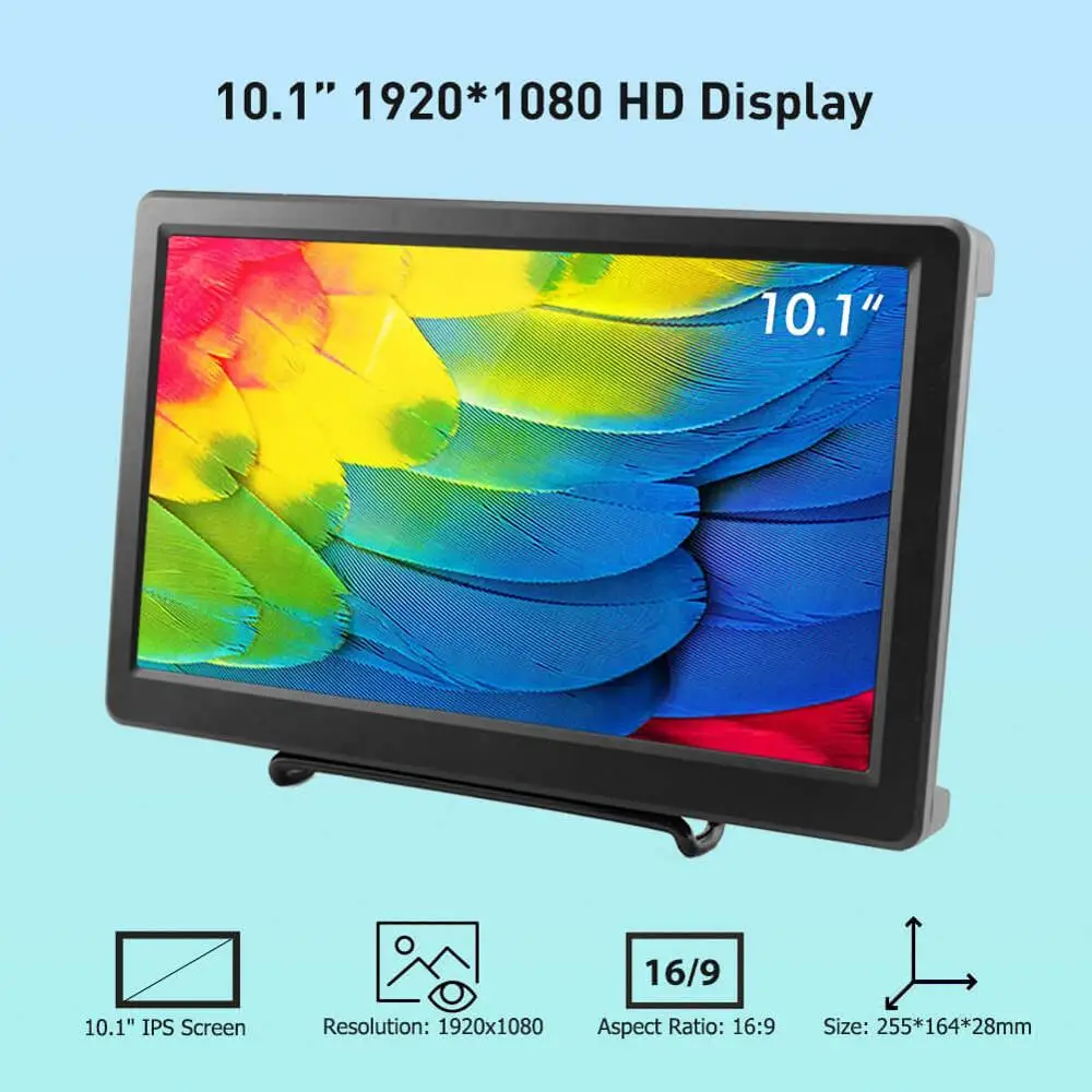ЖК-дисплей Elecrow 10 1 &quotHD x p IPS Raspberry Pi 4B + монитор с видеодинамиками экран для
