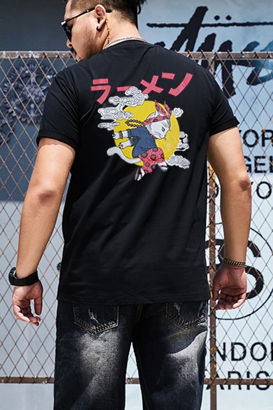 Harajuku Мужская футболка размера плюс 9XL 8XL 7XL 6XL хлопковая Футболка с мультяшным