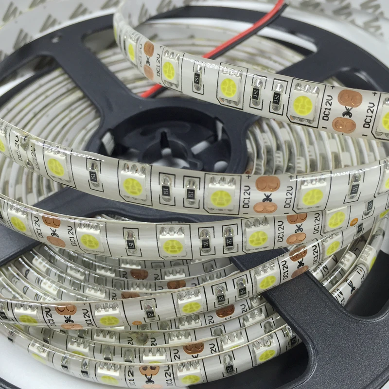 Светодиодная ленсветильник SMD 5050 светодиодов 5 м/рулон 12 в 72 Вт водонепроницаемая