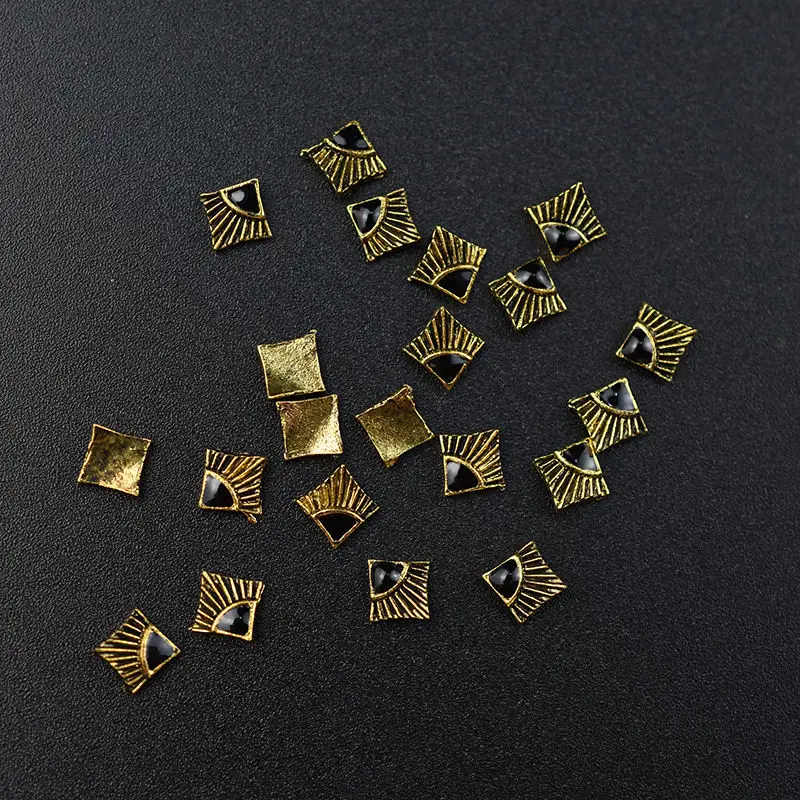10PCs-7 10 шт. древние бронзовые металлические 3d украшения для дизайна ногтей Звезда Луна цветок Шарм ювелирные изделия аксессуары DIY Инструменты Новое поступление - Цвет: 10PCs-7