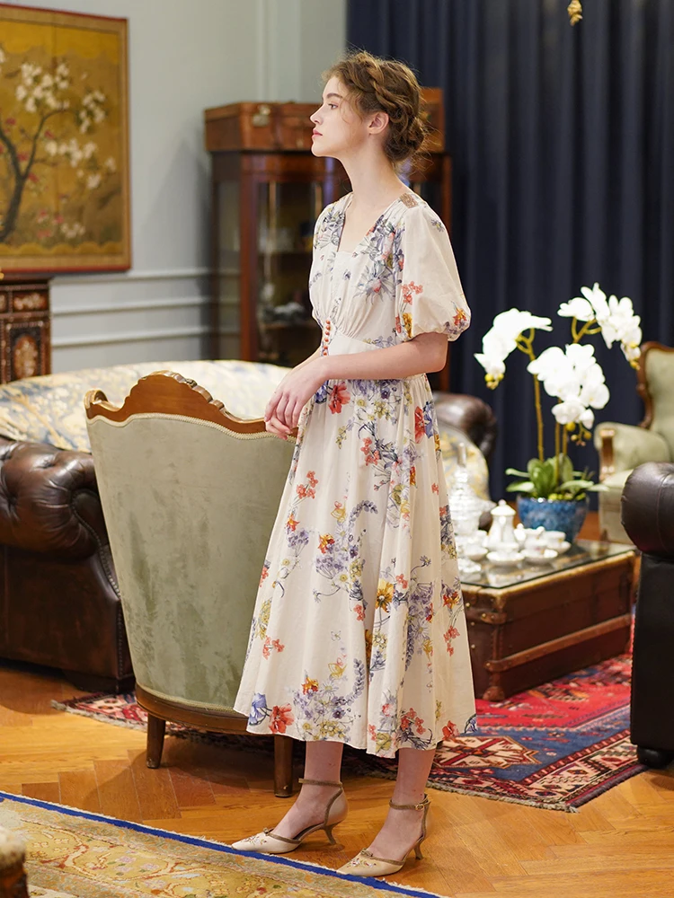 Китайские Летние оригинальные дизайнерские женские платья LYNETTE'S в стиле