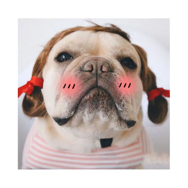 Парик для собак аксессуары домашних животных мягкие синтетические волосы