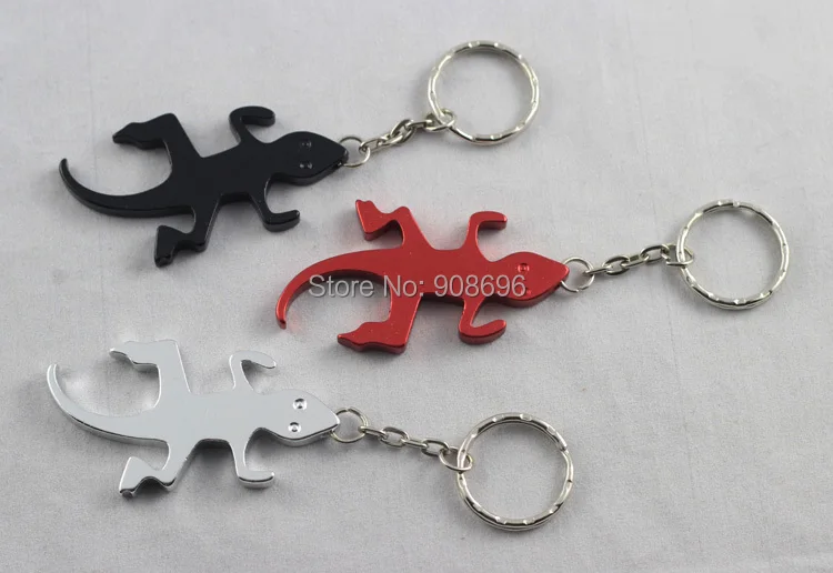 12Pcs Fashionable Lizard Metal Bottle Opener Can opener with Keyring Keychain Promotional Gift--Free shipping | Украшения и