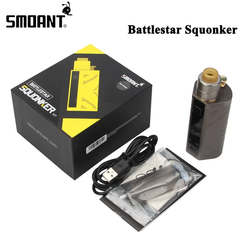 Оригинальный Smoant Battlestar Squonker набор 200 Вт электронная сигарета Vape и 7 мл бутылка RDA