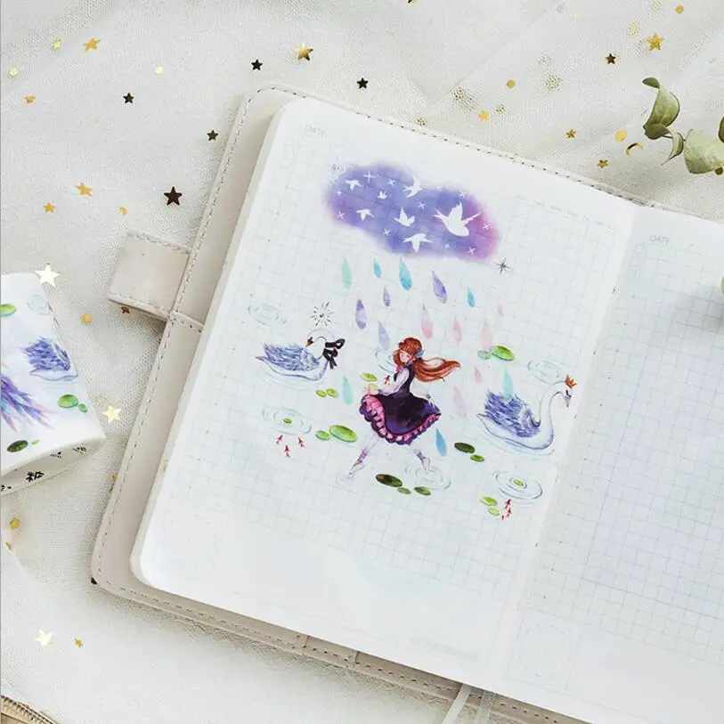 Красивая сказочная девушка в воде лента для декорации Washi клейкая DIY Скрапбукинг