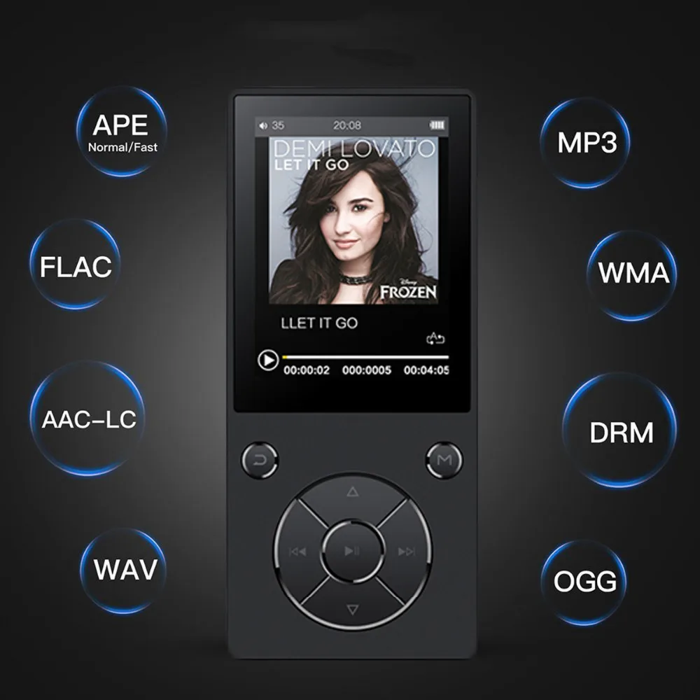 HIFI музыкальный MP4 плеер без потерь с Bluetooth HD экран2. 4 дюйма встроенный динамик 16G MP4 музыкальный плеер sd-карта до 128G