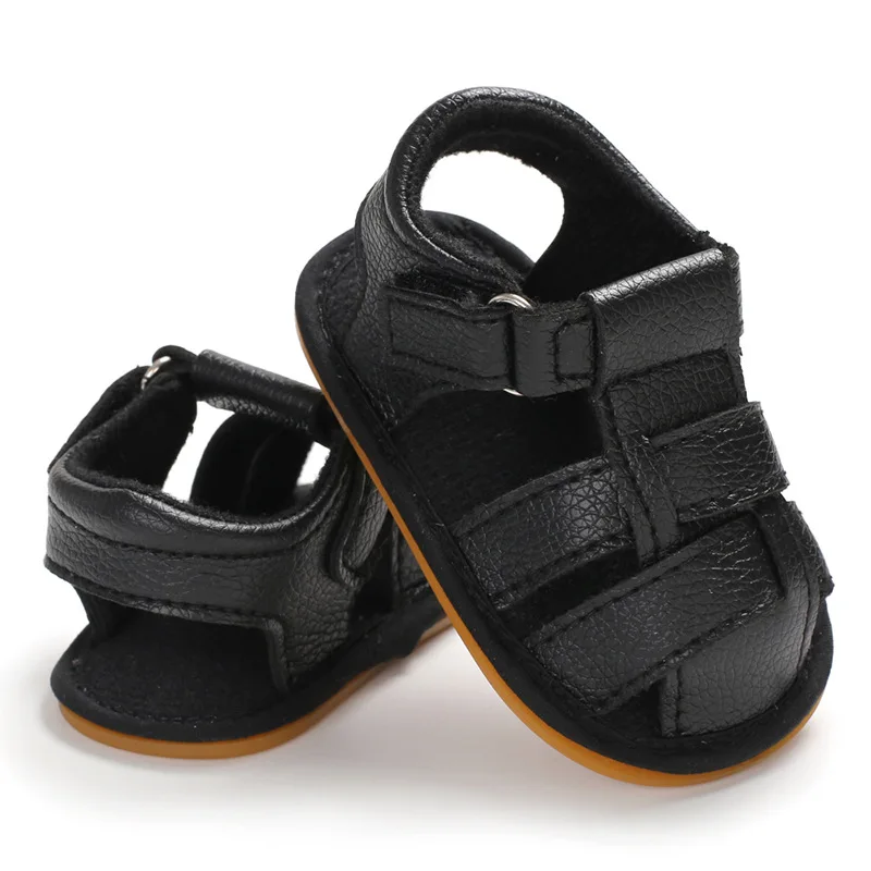Сандалии для новорожденных босоножки с резиновой подошвой на липучках одежда