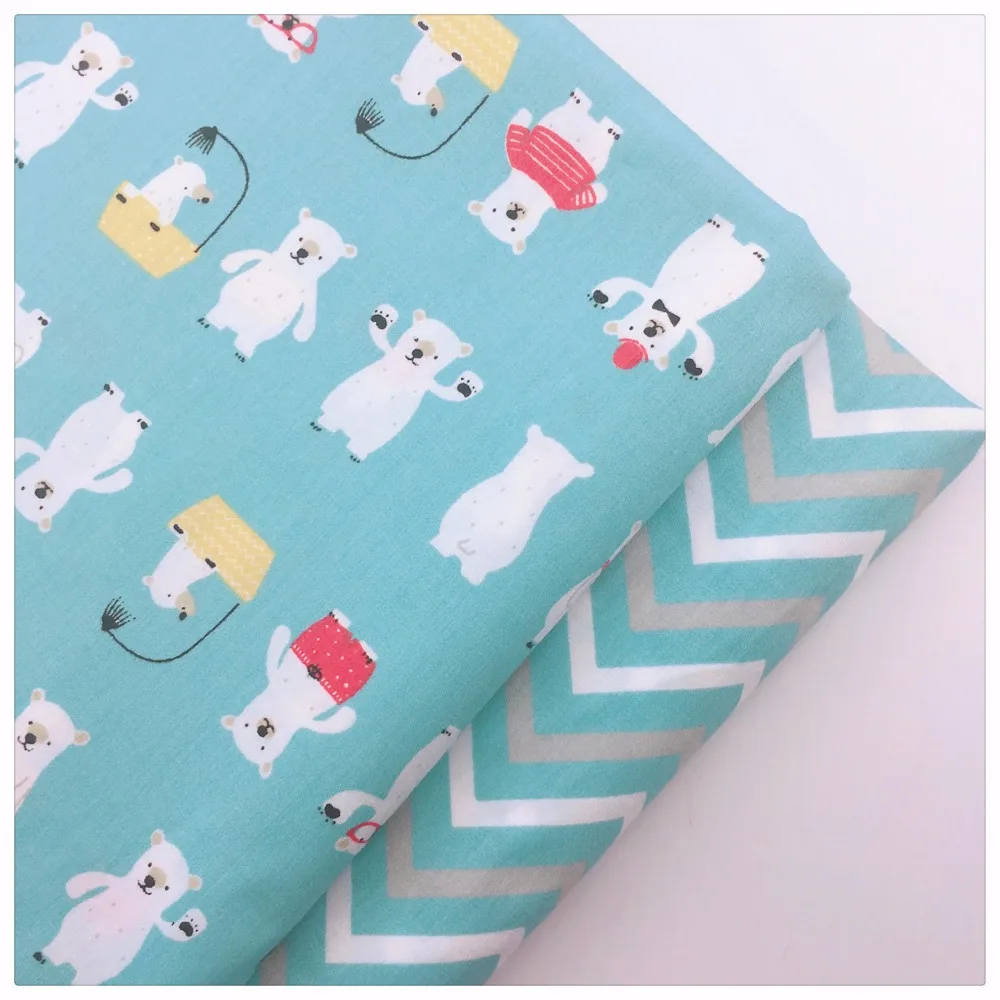 Новый синий медведь волна DIY Детские подушки в технике пэчворк Ручная работа