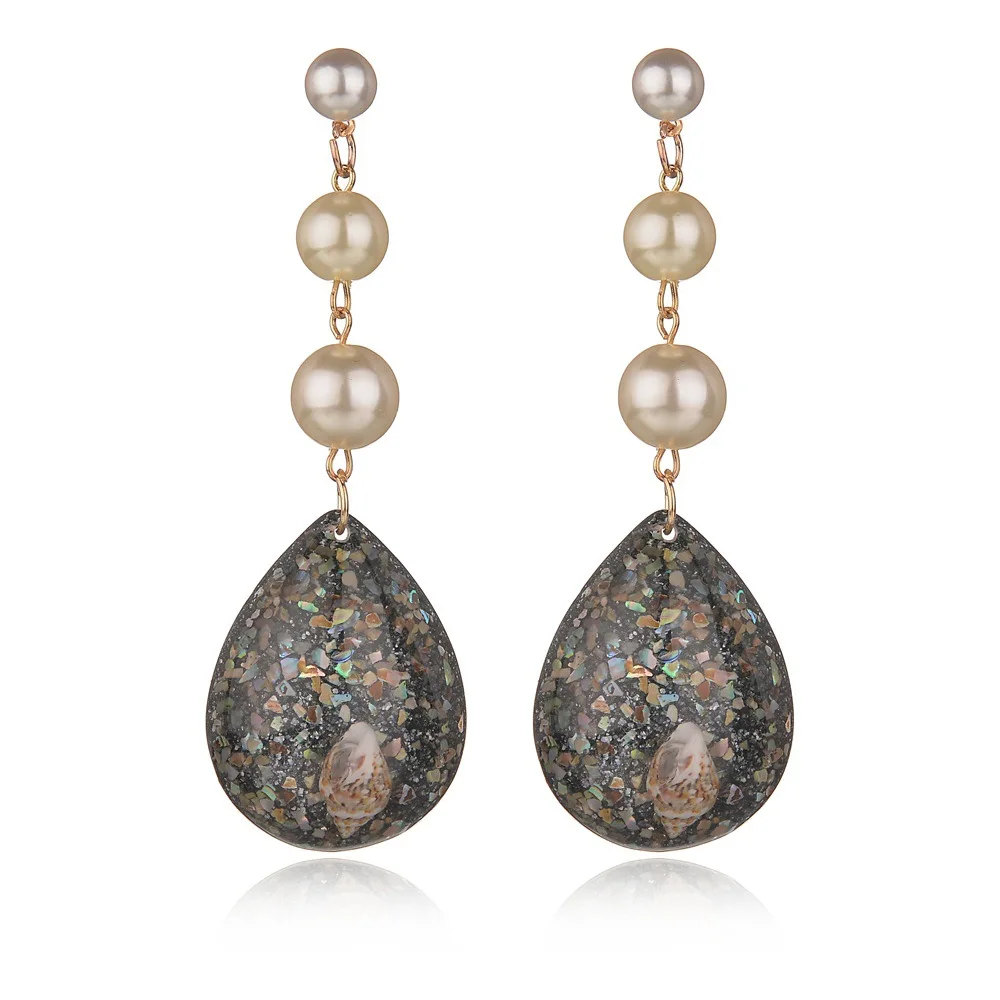 Сладкий Жемчужный кулон серьги Для женщин Элегантный Shell долго мотаться |