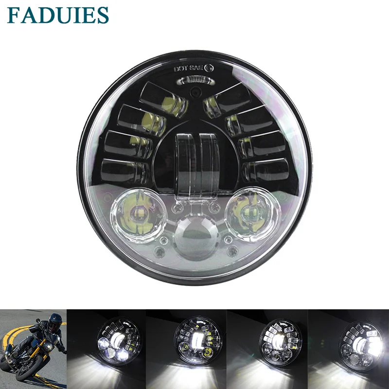 

Фара для мотоцикла FADUIES, 5,75 дюйма, светодиодная, 5,75 дюйма, H4, Адаптивная, поворотная, для спортивного двигателя XL, XG, XR, VRSCD