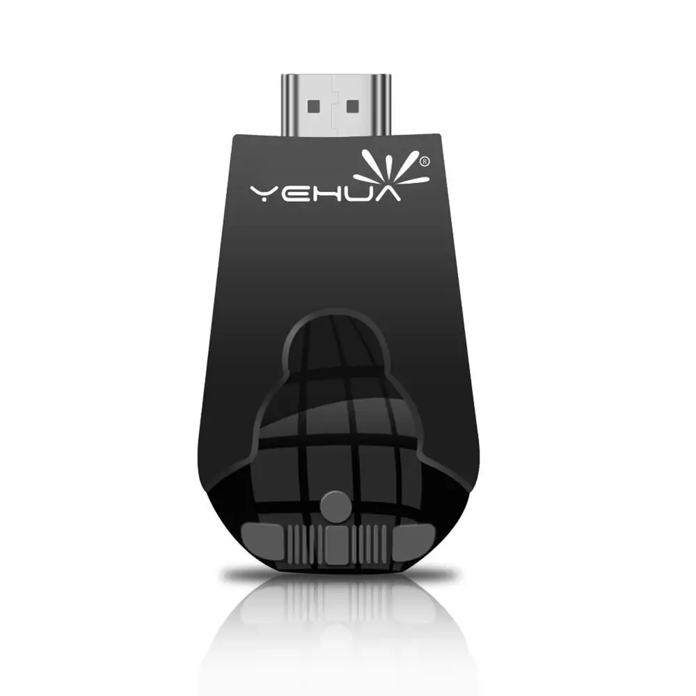 Отличная Акция Yehua K8 беспроводной дисплей Anycast Vs K4 airplay ключ Miracast отзеркаливание DLNA HD 1080P приемник PK Chromecast - Цвет: Black