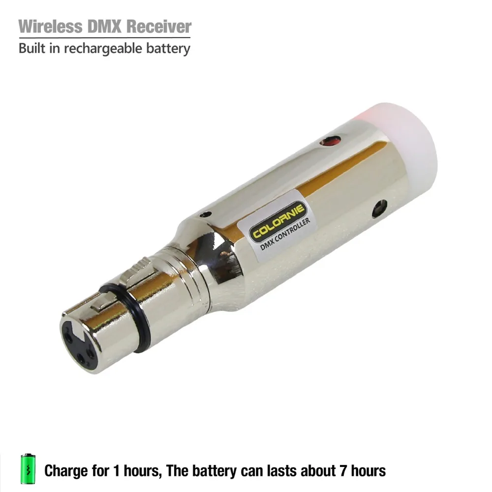 Беспроводной встроенный Аккумуляторный приемник COLORNIE DMX512 2 4 ГГц DMX светильник