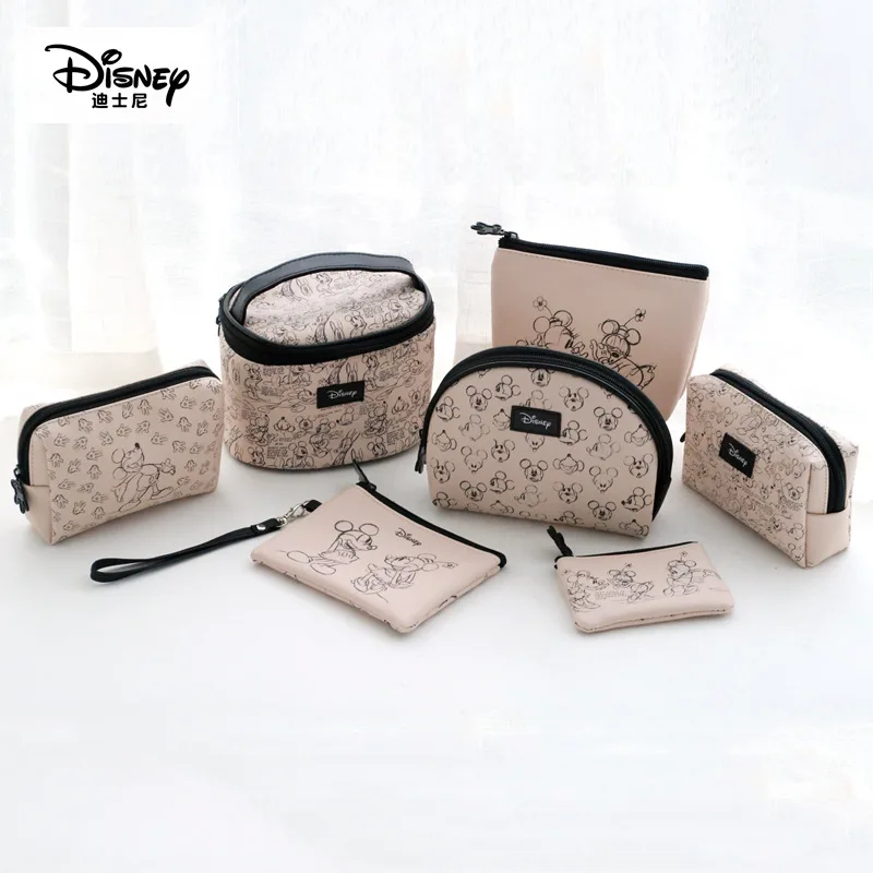 7 pcs Натуральная disney Микки и Минни Маус Многофункциональный Для женщин сумка кошелек Baby Care сумки Мода мумия сумки disney девочек Подарки - Цвет: 7 pcs