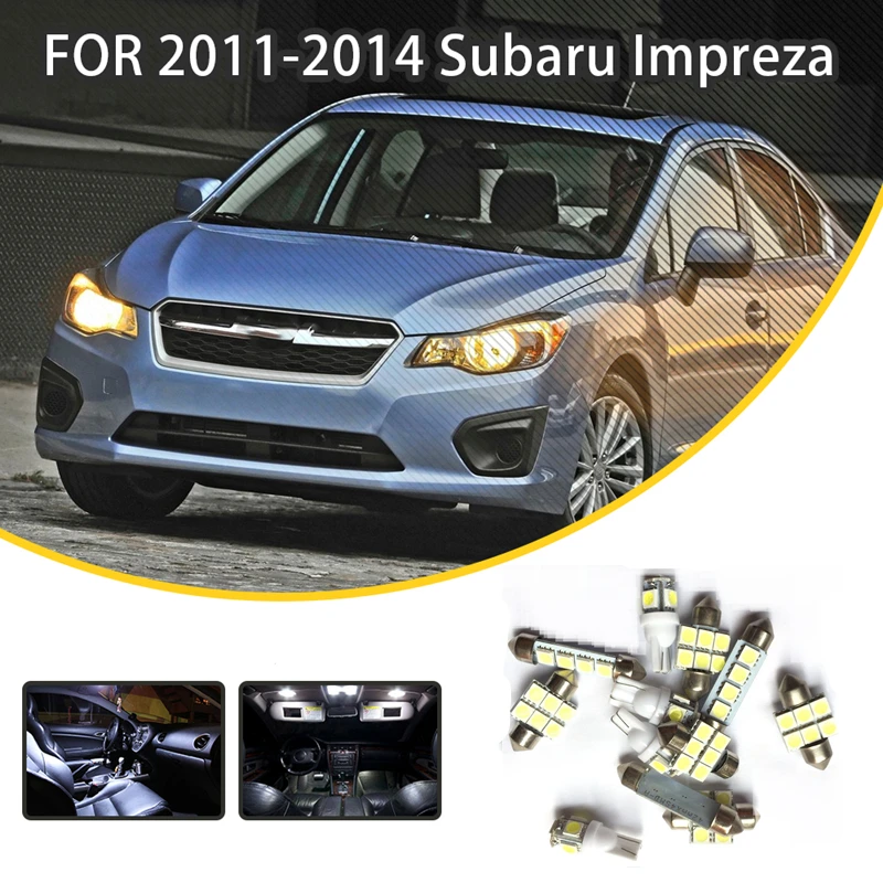 JGAUT 11 шт. для Subaru 2011 2014 Impreza белые красные синие светодиодный светодиодные лампы