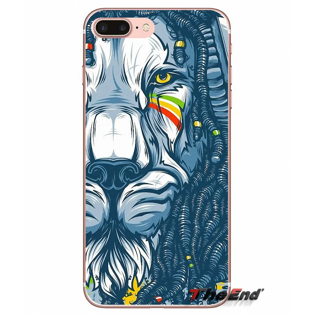Мягкий ТПУ чехол для Huawei G7 G8 Ascend P7 P8 P9 Lite Honor 4C 5X 5C 6X Mate 7 8 9 Y3 Y5 Y6 II Pro rasta lion рэгги Боб