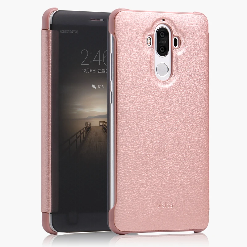 S GUARD оригинальный mate 9 чехол для huawei MHA AL00 IC Chip case умный вид Флип кожаный