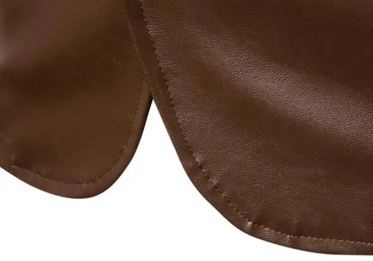 Женский блейзер облегающее пальто из искусственной кожи черный коричневый 5XL |