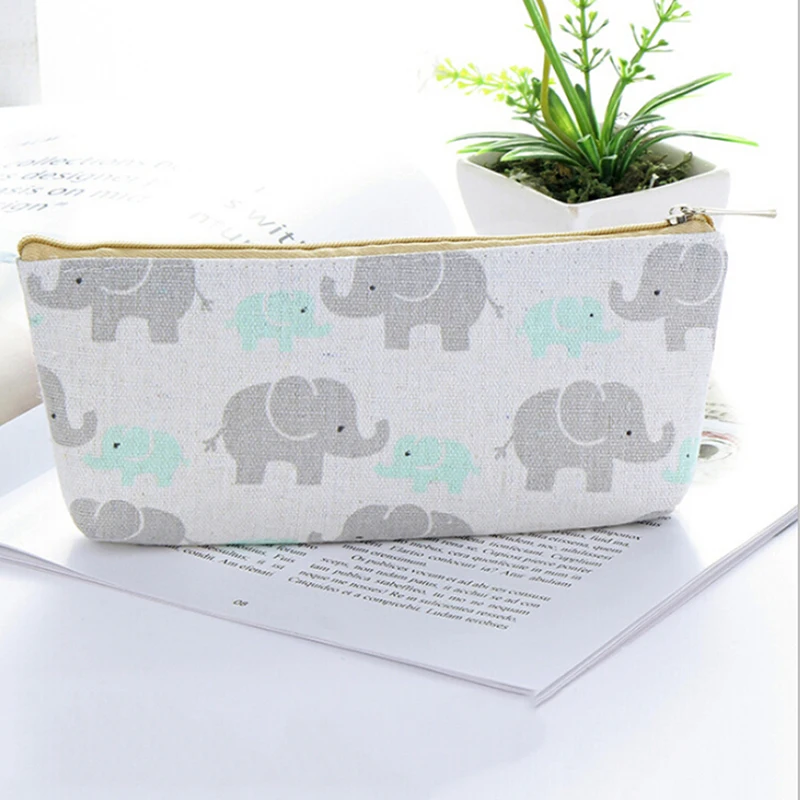 Elephant 1 шт. Kawaii Сова Слон лимон грузовик ручка Карандаш Чехол школьные офисные принадлежности студенческие Канцелярские Товары для детей Подарки 19,5 см x 8,5 см - Цвет: Elephant