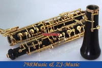 professional grenadilla black wooden body oboe gold plated c key with case full automatic