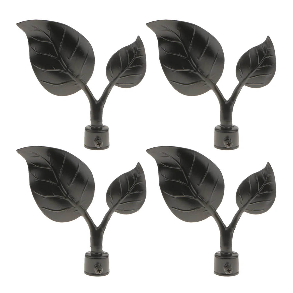 4x декоративные оконные занавески Торцевая крышка стержня конечная головка