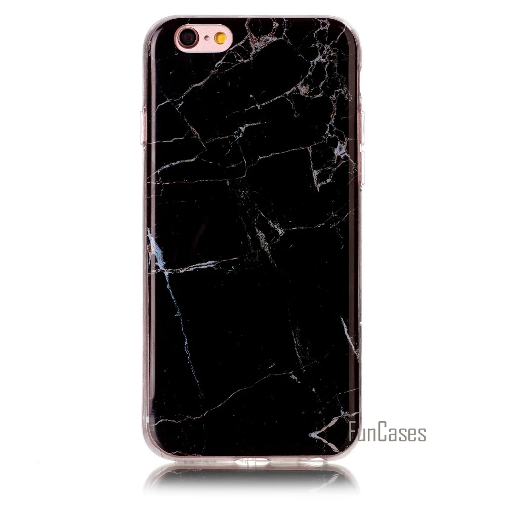 Для Coque iphone 6 S силиконовый чехол для задняя крышка мягкий роскошный из ТПУ гранит