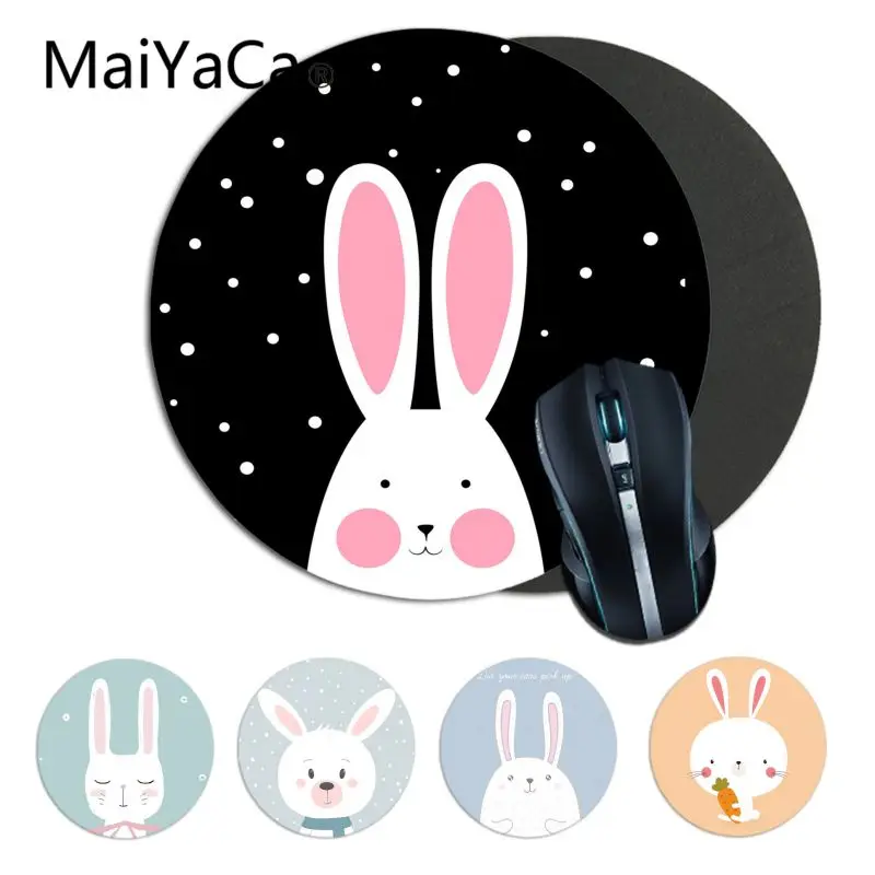 

Maiyaca милый кролик раббит 1 DIY дизайнерский круглый коврик для мыши игровая мышь для ПК ноутбука
