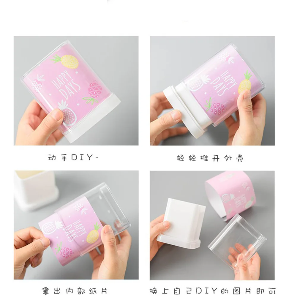 1 шт. DIY милый акриловый Органайзер Kawaii для хранения, чехол для ручки, держатели, подставка для карандашей, контейнер, стационарные круглые держатели для ручек