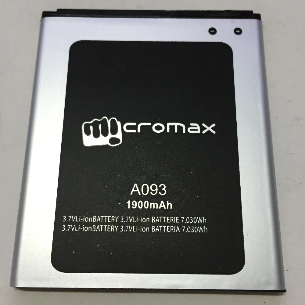 1900 мАч A093 Батарея Для Micromax литий-ионный Сотовый телефон замена Батареи высокой